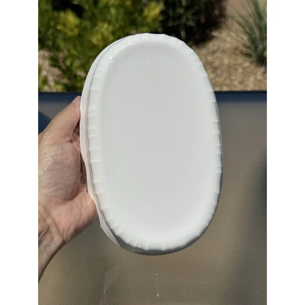 Lot 2 Corning Ware French White Oval Individual Casserole Set Baking Dish F-15-B